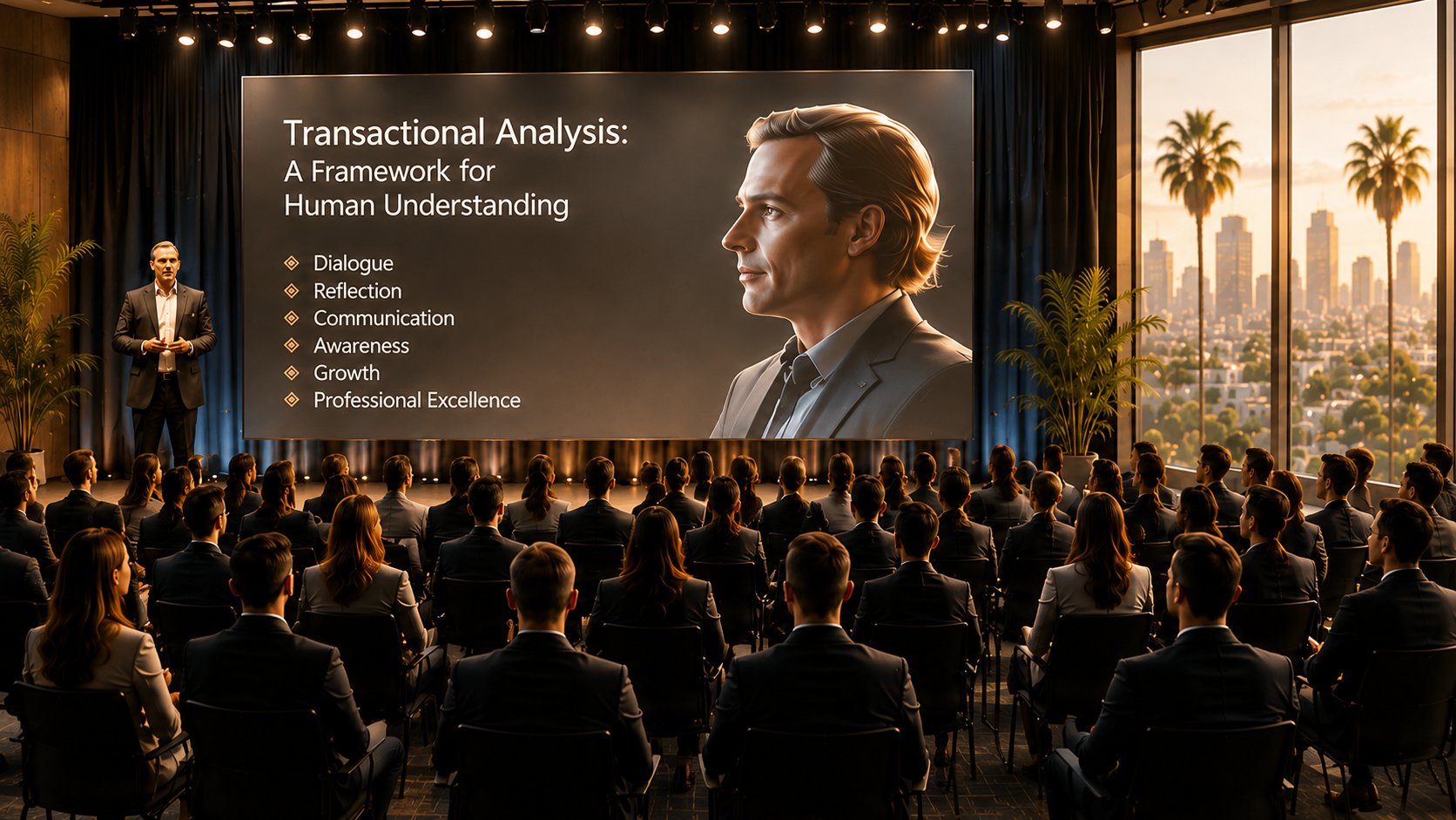 Speaker presenting at a Pegasus event